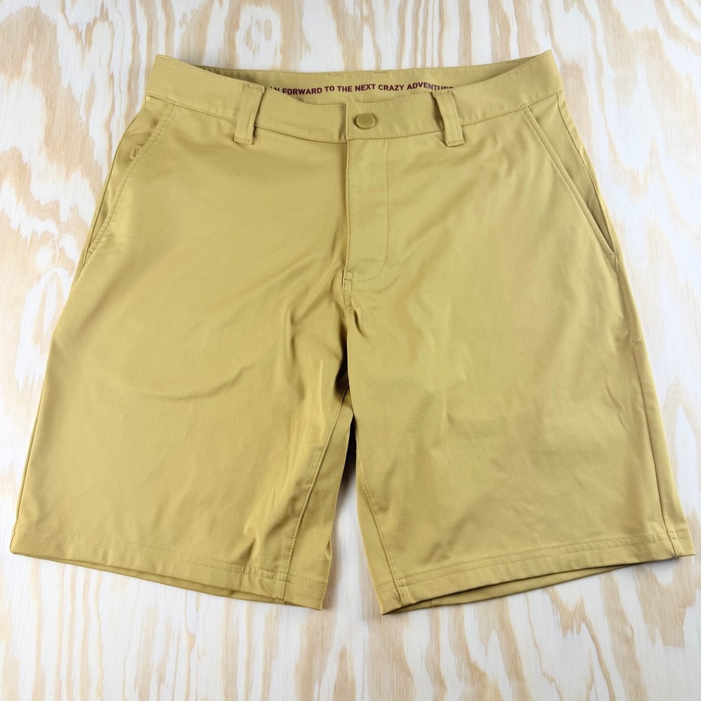 Rhone Commuter Shorts Mens 30 Khaki Tan Performance Golf Stretch Flat Front 8"